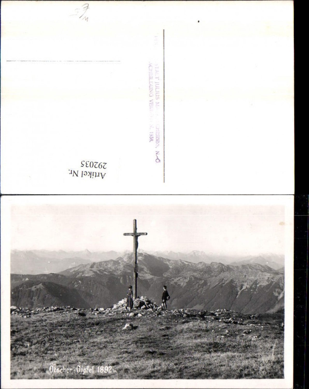 292035,Ötscher-Gipfel Kreuz Bergkulisse b. Lackenhof