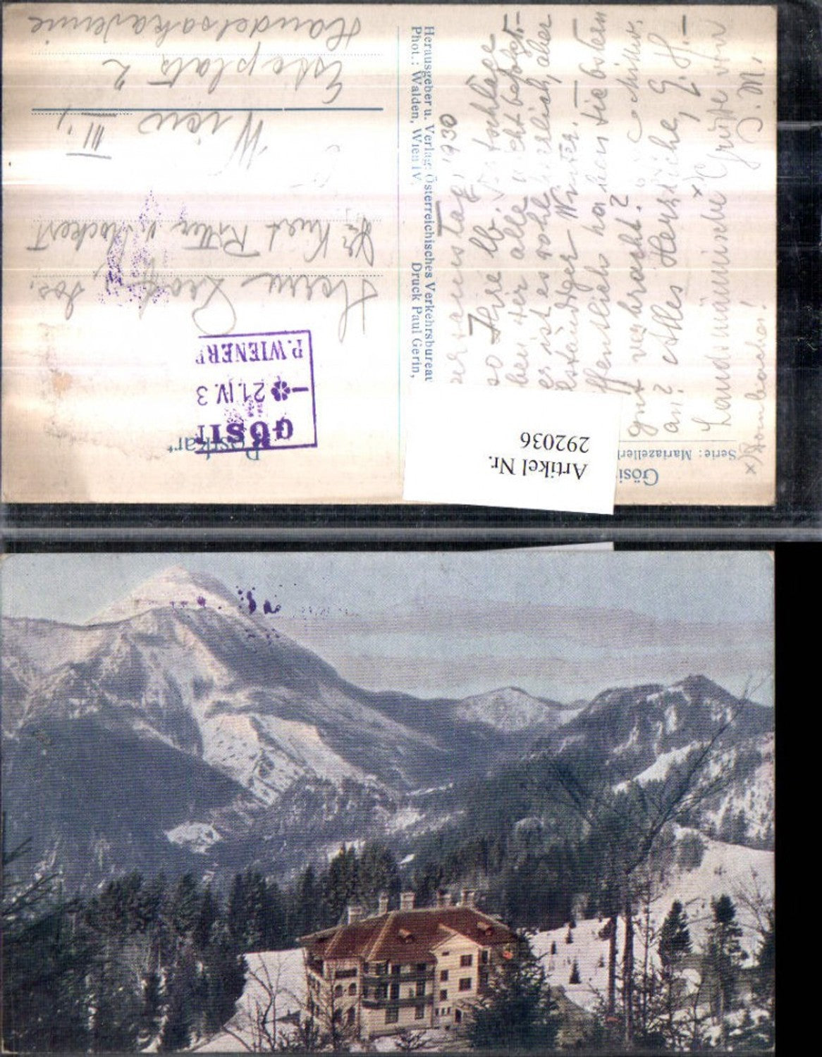 292036,Gösing m. Ötscher Bergkulisse Winterbild