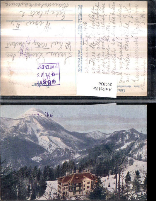 292036,Gösing m. Ötscher Bergkulisse Winterbild