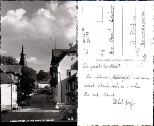 292053,Puchenstuben an d. Mariazellerbahn Straßenansicht Kirchenturm