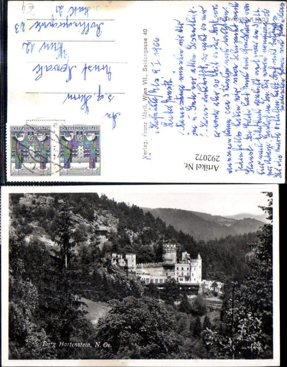 292072,Burg Hartenstein b. Weinzierl am Walde