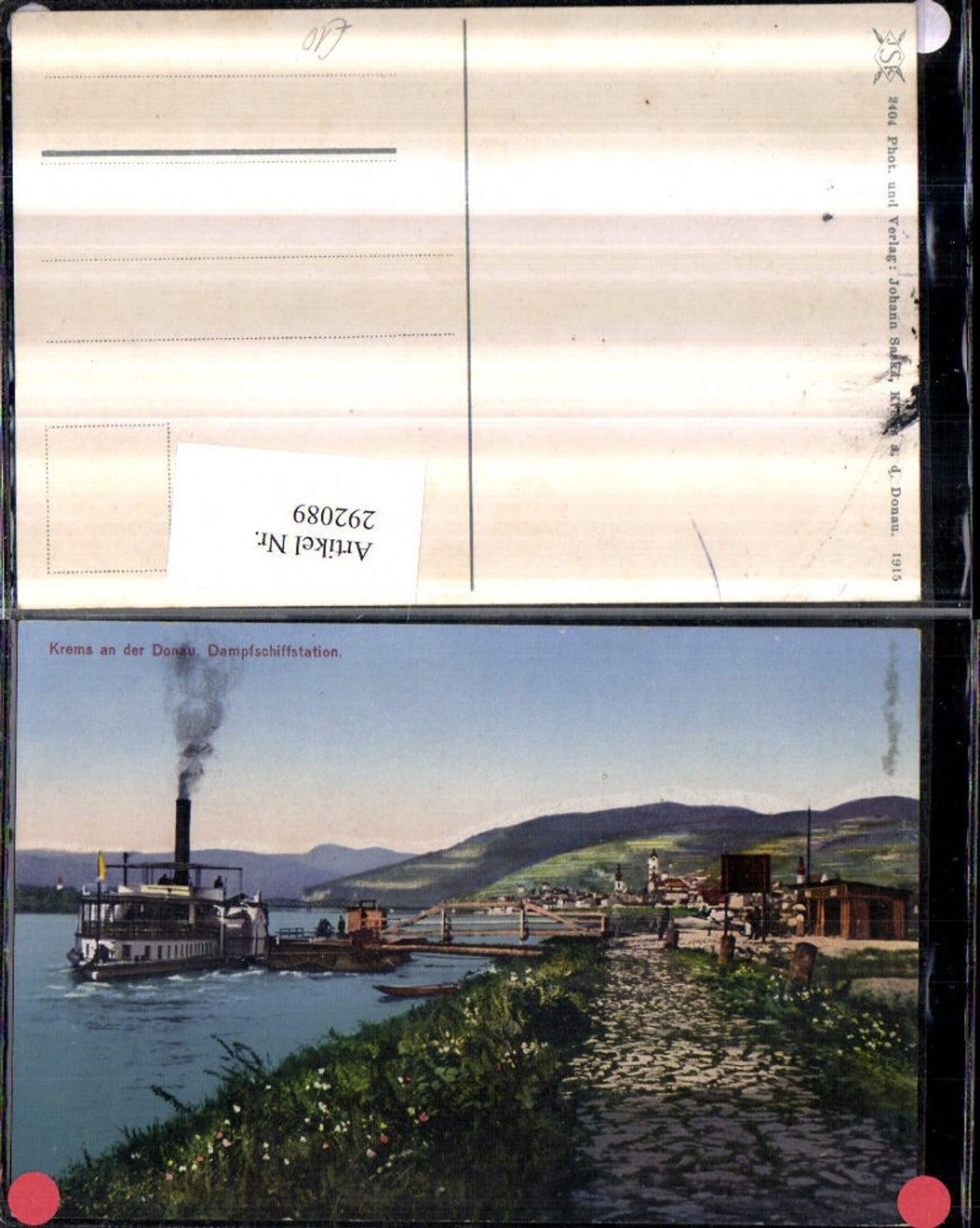 292089,Krems an d. Donau Dampfschiffstation Dampfer