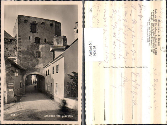 292105,Dürnstein an d. Donau Stadttor Straßenansicht
