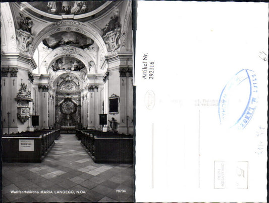 292116,Maria Langegg Wallfahrtskirche Kirche Innenansicht