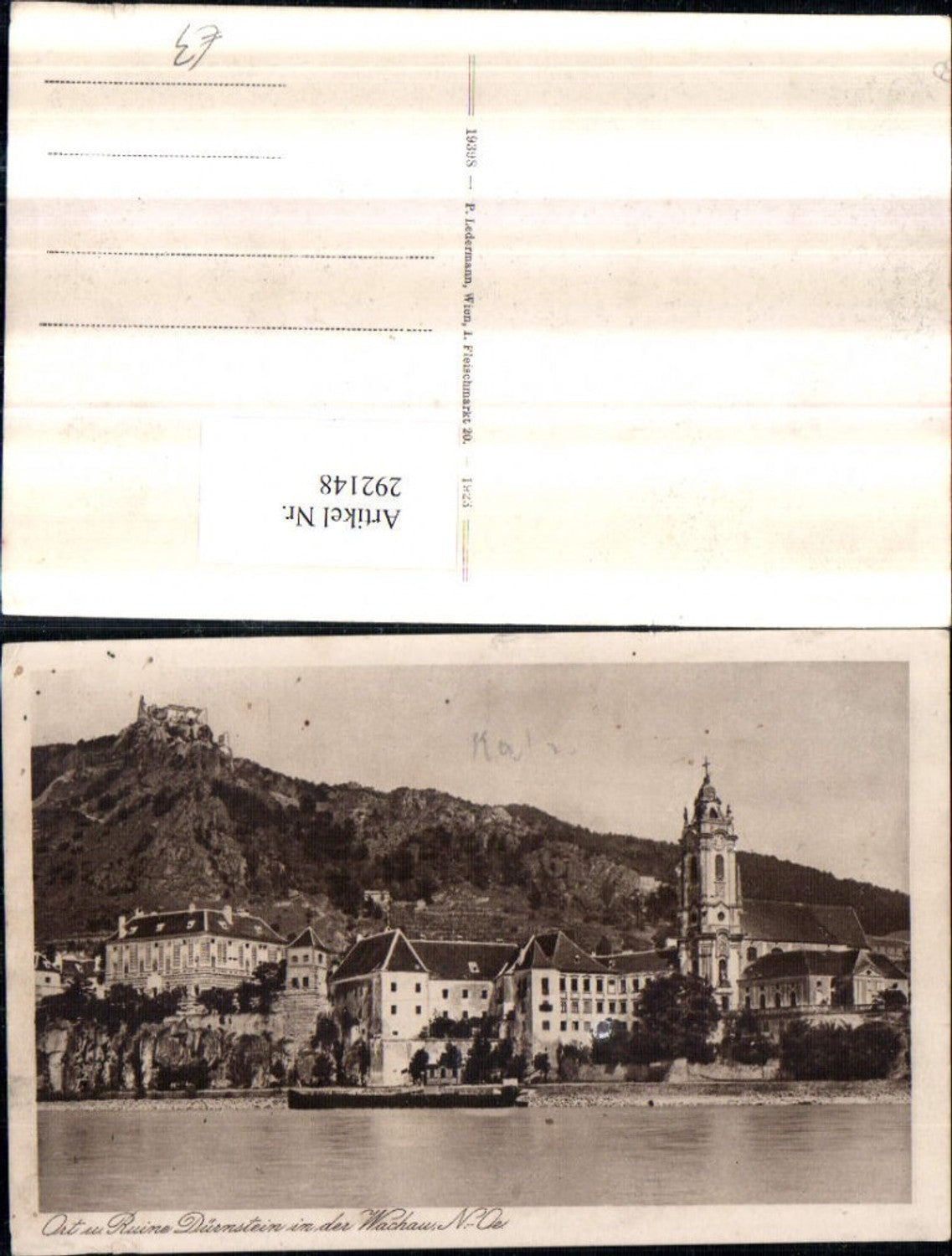 292148,Ort und Ruine Dürnstein in d. Wachau Totale