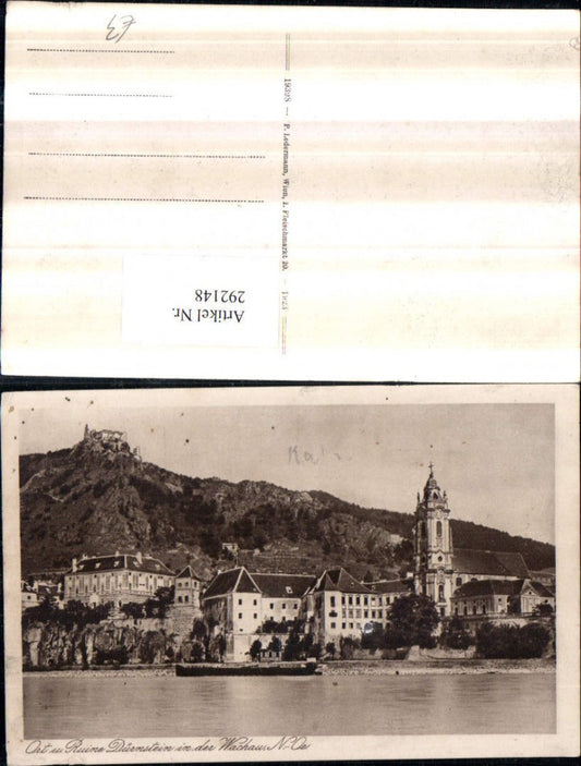 292148,Ort und Ruine Dürnstein in d. Wachau Totale