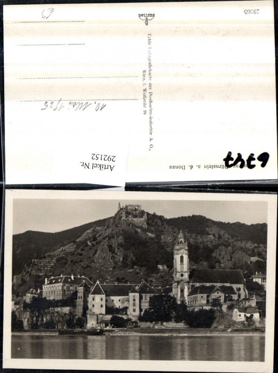 292152,Dürnstein an d. Donau Totale Kirche m. Ruine