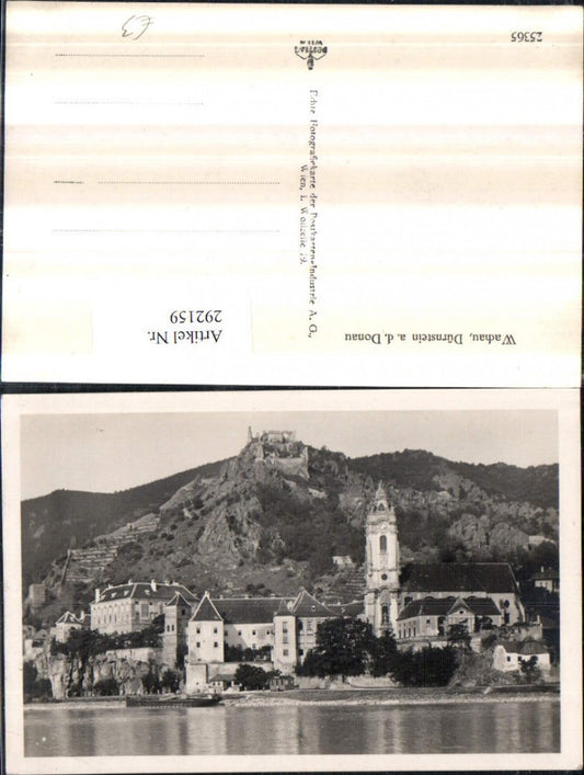292159,Wachau Dürnstein an d. Donau Totale Kirche m. Ruine