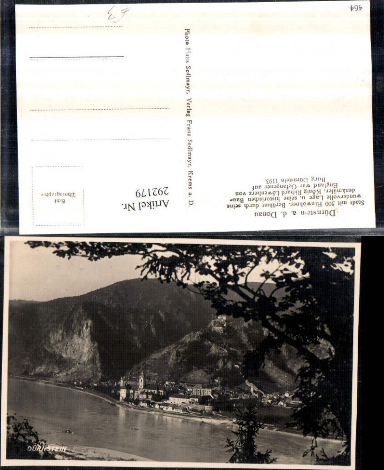 292179,Dürnstein an d. Donau Totale m. Ruine