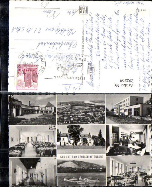 292259,Bad Deutsch-Altenburg Totale Schloss Kurhaus Innenansichten Mehrbildkarte