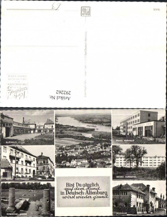 292262,Deutsch-Altenburg Totale Kurhaus Kurhotel Museum Römische Arena Mehrbildkarte