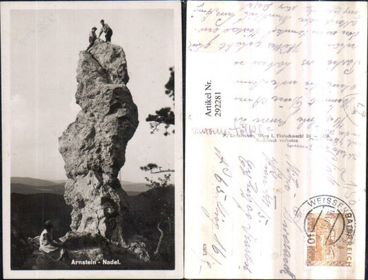 292281,Arnstein Nadel Felsen b. Alland