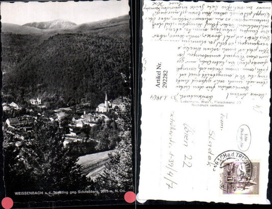 292282,Weissenbach an d. Triesting Totale geg. Schneeberg