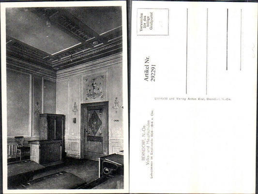 292291,Berndorf Volks- u. Hauptschule Lehrzimmer Klasse im Empirestile