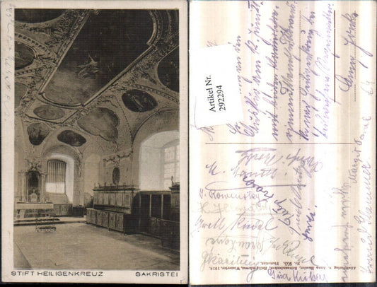 292294,Stift Heiligenkreuz Sakristei Innenansicht