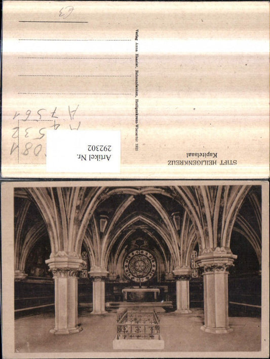 292302,Stift Heiligenkreuz Kapitelsaal Innenansicht