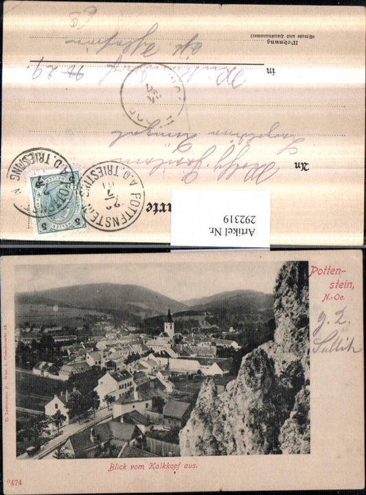 292319,Pottenstein Totale Blick vom Kalkkopf aus