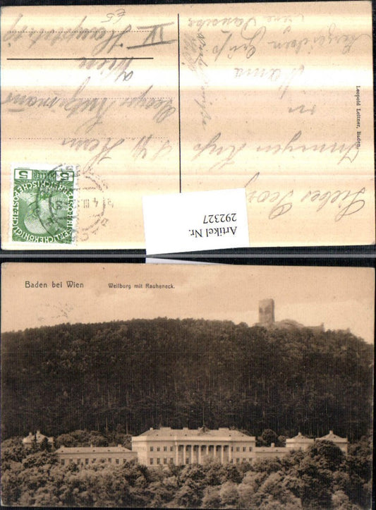 292327,Baden b. Wien Weilburg m. Rauheneck