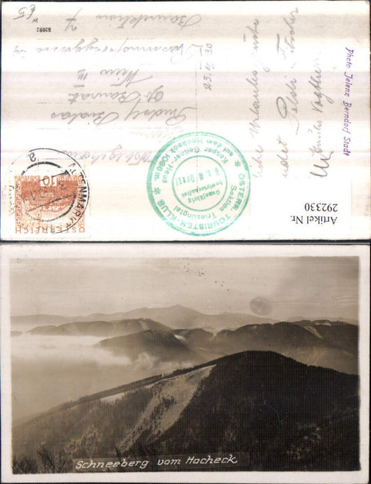 292330,Schneeberg vom Hocheck Bergkulisse b. Furth an d. Triesting