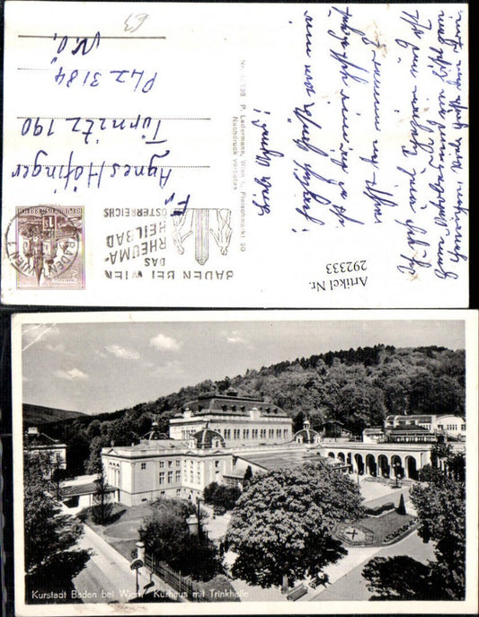 292333,Baden b. Wien Kurhaus m. Trinkhalle