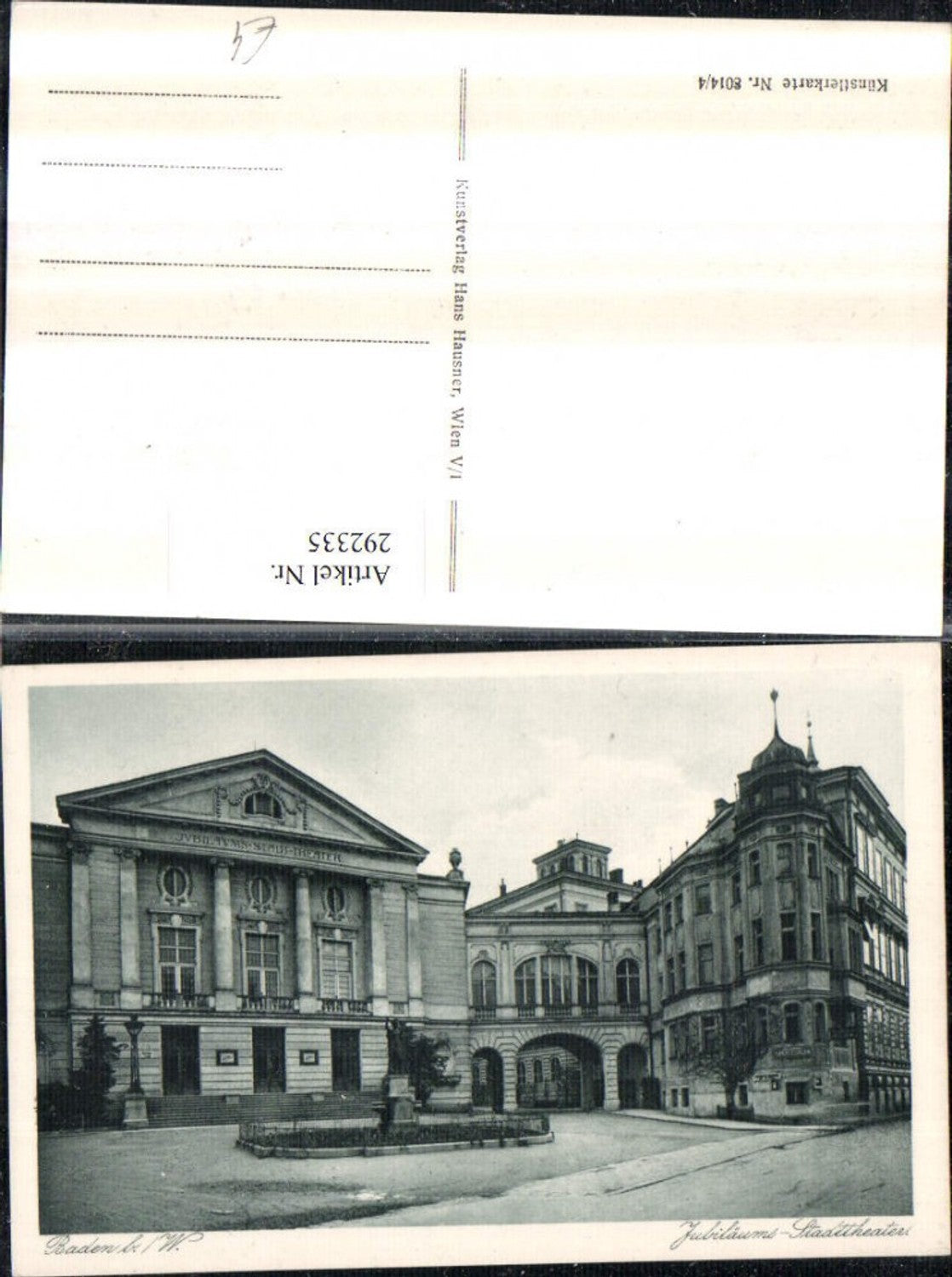 292335,Baden b. Wien Jubiläums-Stadttheater