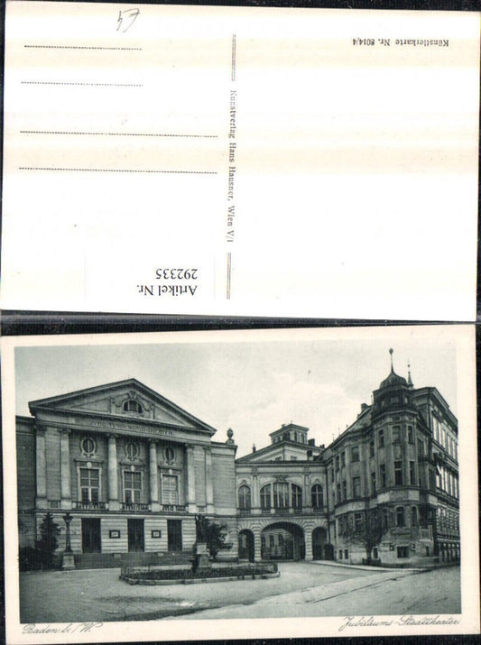 292335,Baden b. Wien Jubiläums-Stadttheater