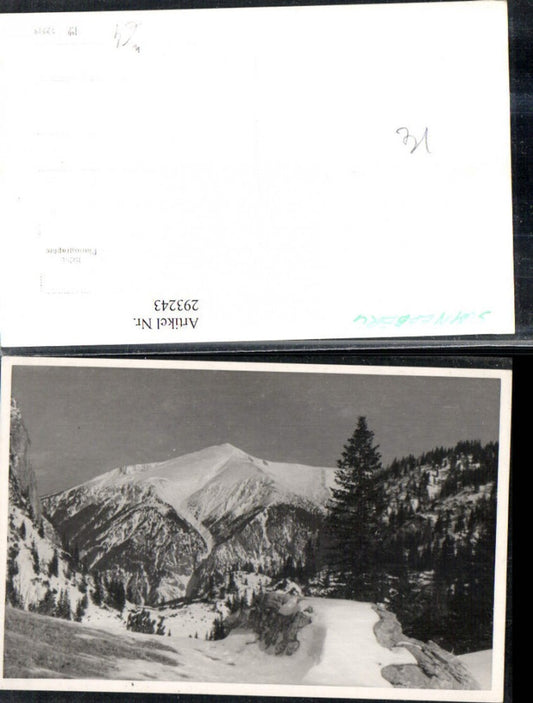 293243,Foto AK Schneeberg Bergkulisse Winterbild b. Puchberg