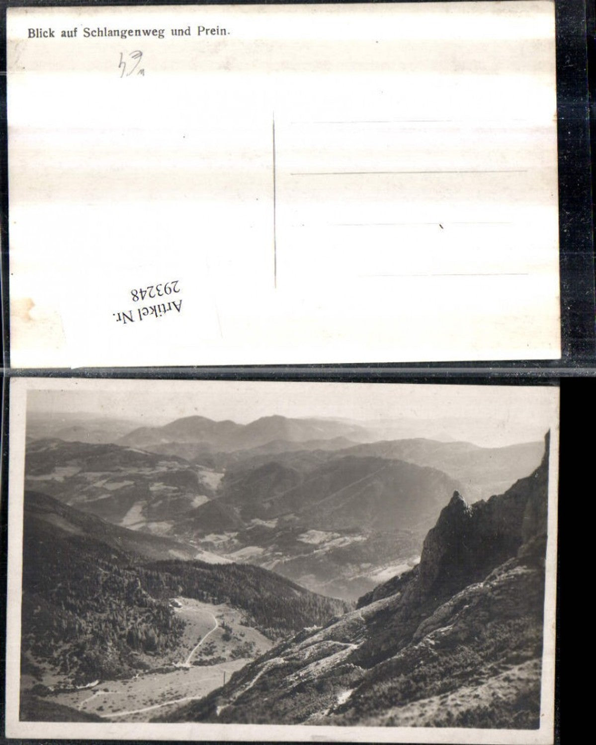 293248,Blick auf Schlangenweg u. Prein an d. Rax Bergkulisse