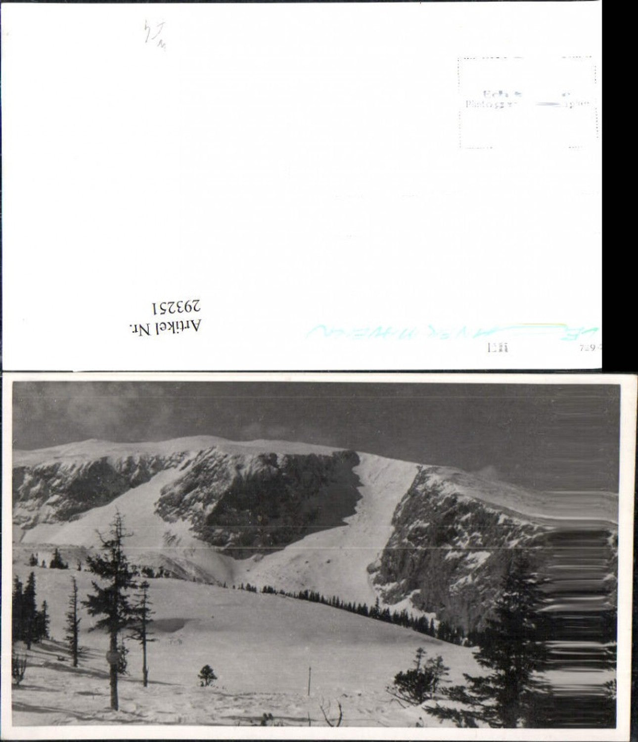 293251,Foto AK Lechnermauern Bergkulisse Winterbild b. Reichenau an d. Rax