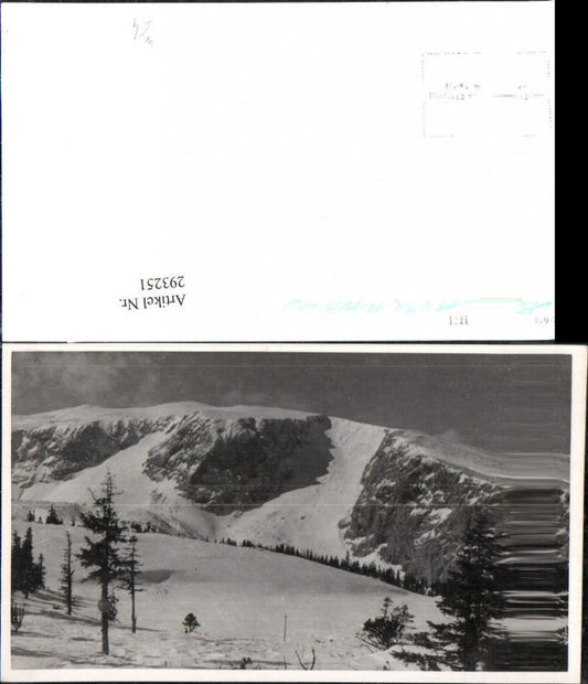 293251,Foto AK Lechnermauern Bergkulisse Winterbild b. Reichenau an d. Rax