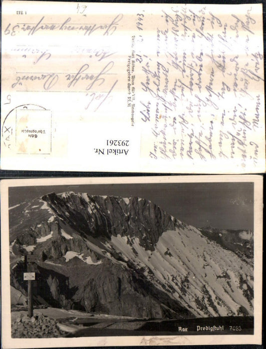 293261,Rax Predigtstuhl Bergkulisse b. Prein