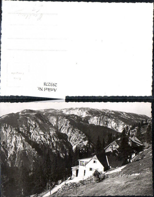 293278,Baumgartnerhaus Berghütte am Schneeberg geg. Rax Bergkulisse b. Puchberg