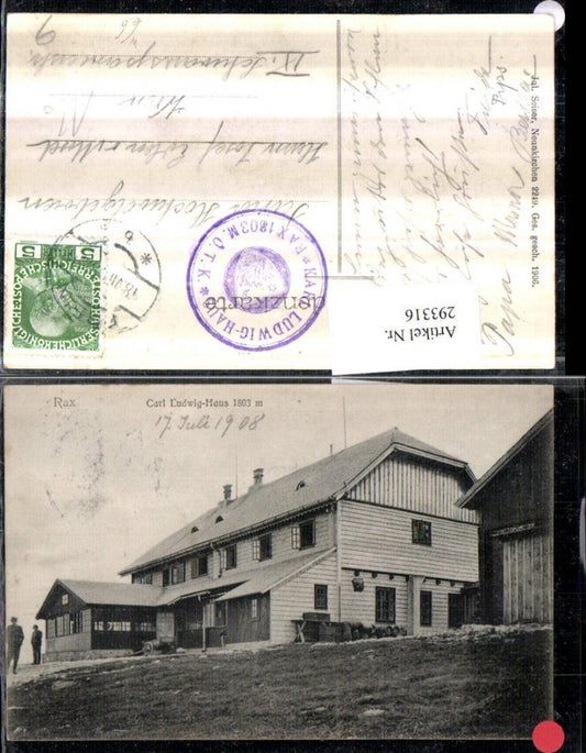 293316,Karl Ludwig-Haus Berghütte auf d. Rax b. Prein