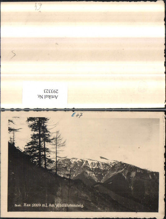 293323,Rax Wildfährtensteig Bergkulisse b. Reichenau