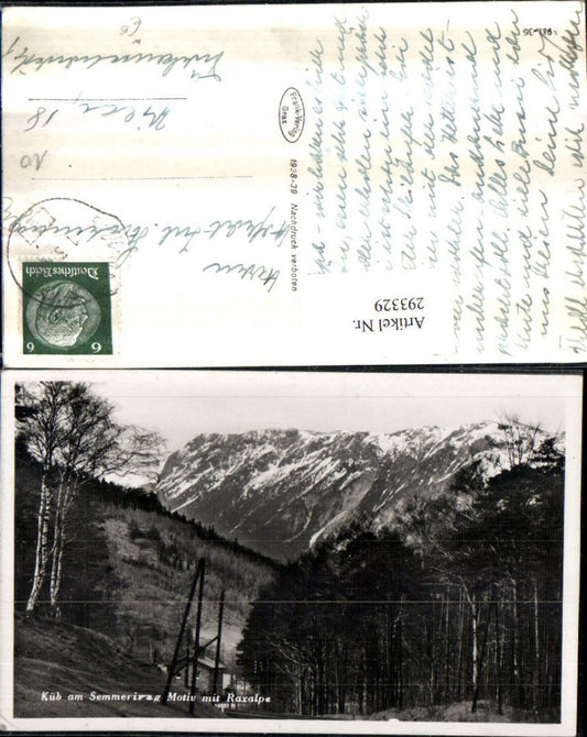 293329,Küb am Semmering Motiv m. Raxalpe Bergkulisse