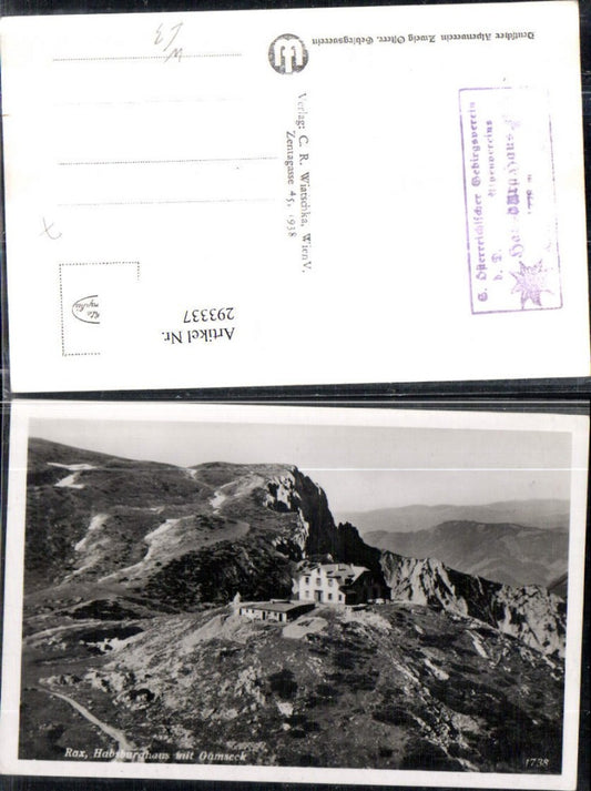 293337,Rax Habsburghaus Berghütte m. Gamseck Bergkulisse b. Naßwald Schwarzau