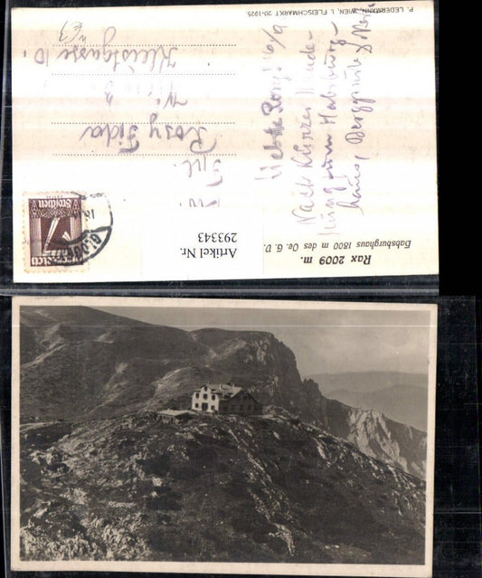 293343,Rax Habsburghaus Berghütte Bergkulisse b. Naßwald Schwarzau