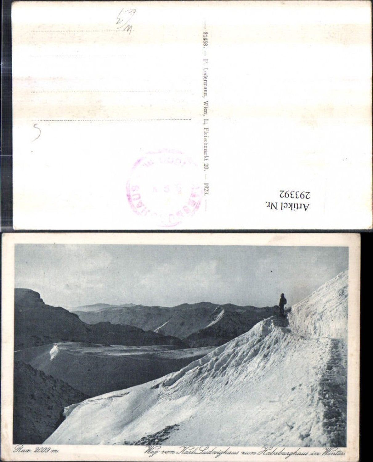 293392,Rax Weg vom Karl-Ludwig-Haus zum Habsburghaus Bergkulisse Winterbild b. Prein