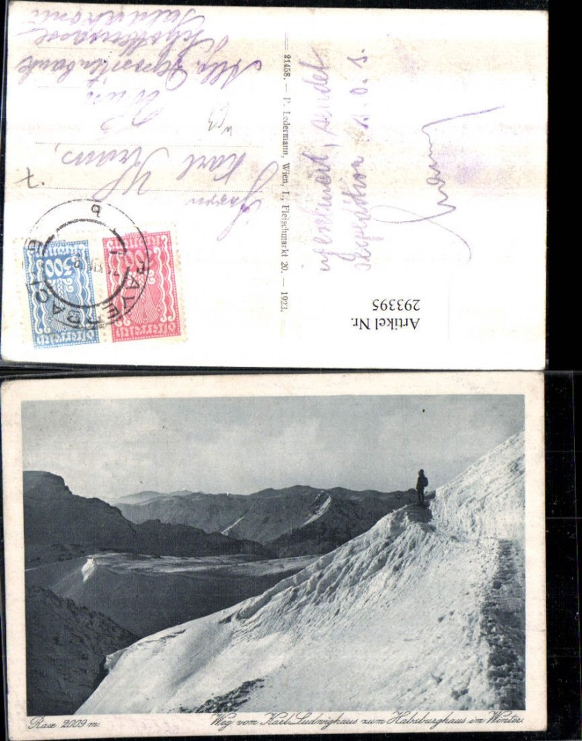 293395,Rax Weg vom Karl-Ludwig-Haus zum Habsburghaus Bergkulisse Winterbild b. Prein