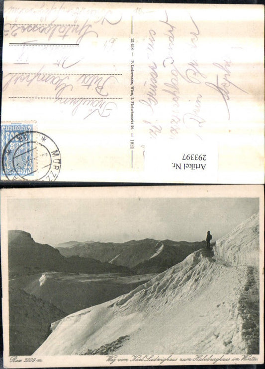 293397,Rax Weg vom Karl-Ludwig-Haus zum Habsburghaus Bergkulisse Winterbild b. Prein