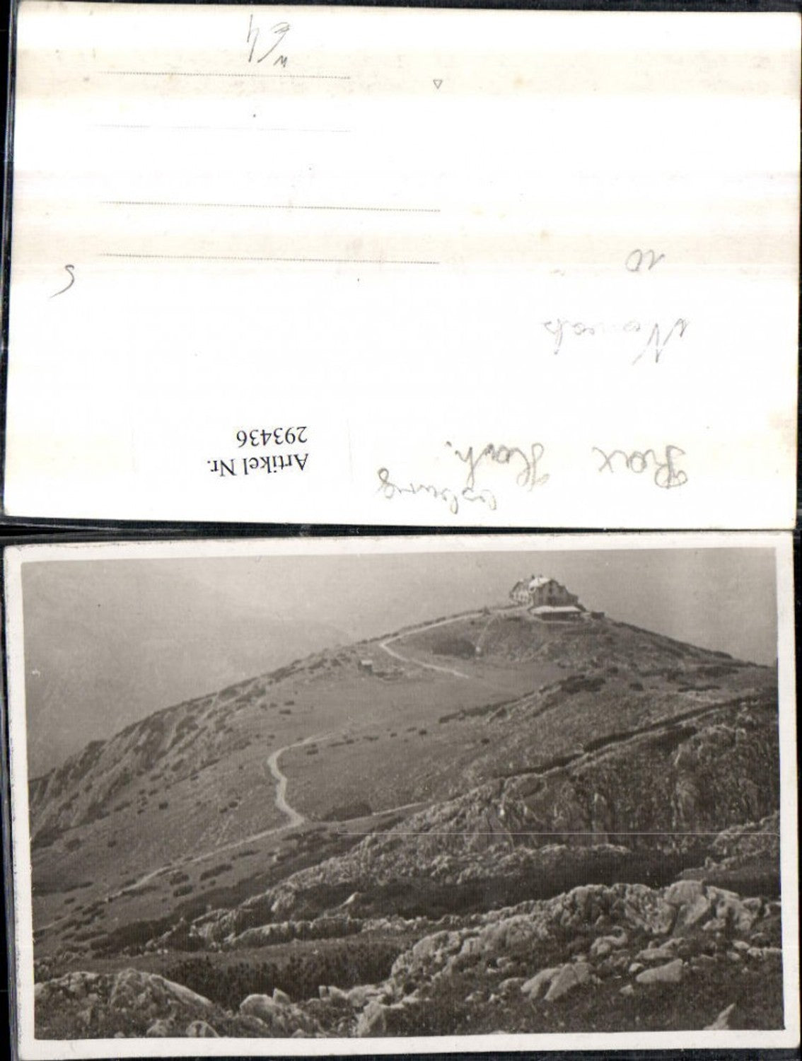293436,Foto AK Rax Habsburghaus Berghütte b. Naßwald Schwarzau