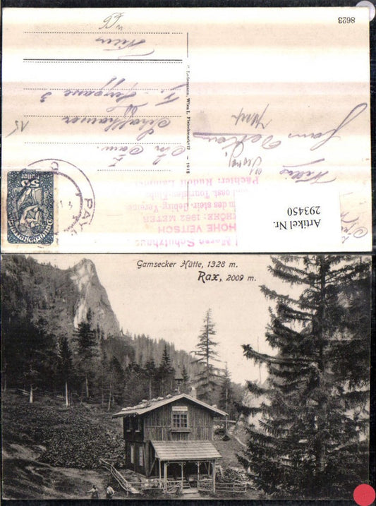 293450,Rax Gamsecker-Hütte b. Schwarzau im Gebirge