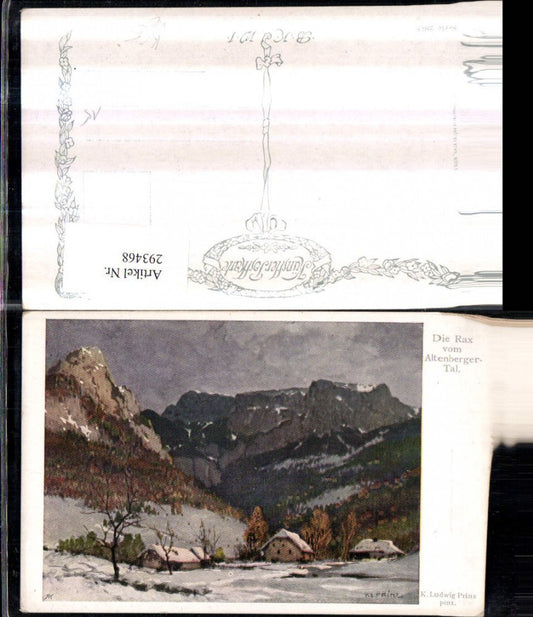 293468,Künstler AK Karl Ludwig Prinz Rax v. Altenbergertal b. Reichenau pub Brüder Kohn B.K.W.I. 286/8