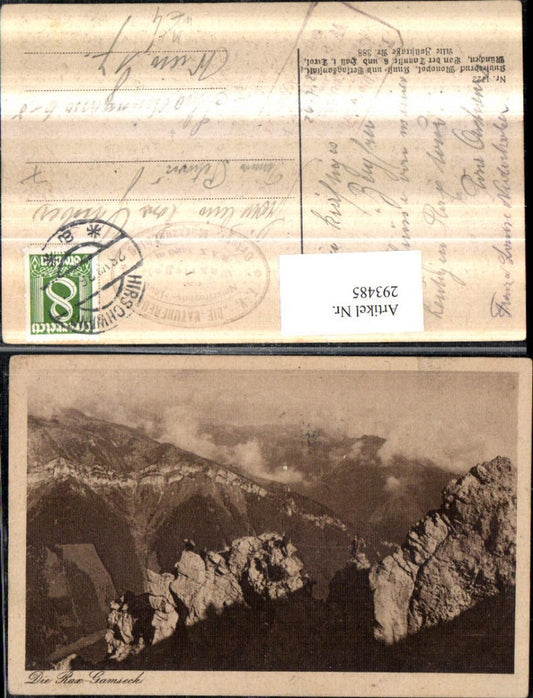 293485,Rax Gamseck Bergkulisse Bergsteiger b. Naßwald Schwarzau