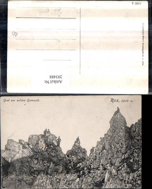 293488,Rax Grat am wilden Gamseck Bergsteiger b. Naßwald Schwarzau
