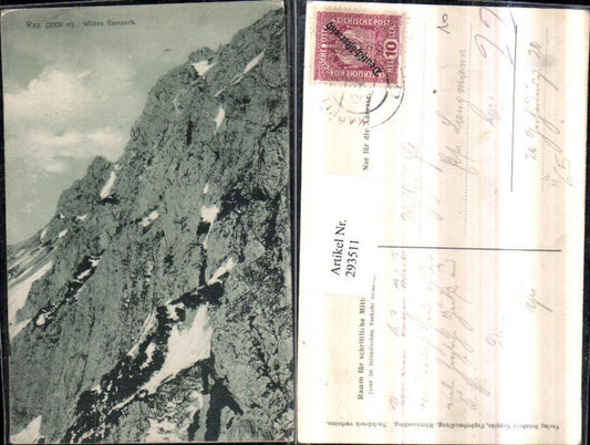 293511,Rax Wildes Gamseck Bergkulisse Bergsteiger Kletterer b. Naßwald Schwarzau