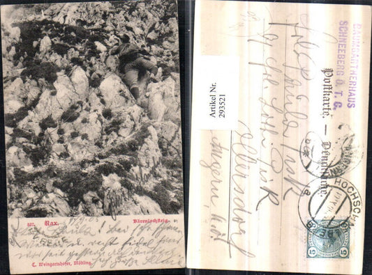 293521,Rax Bärenlochsteig Kletterer Bergsteiger b. Reichenau