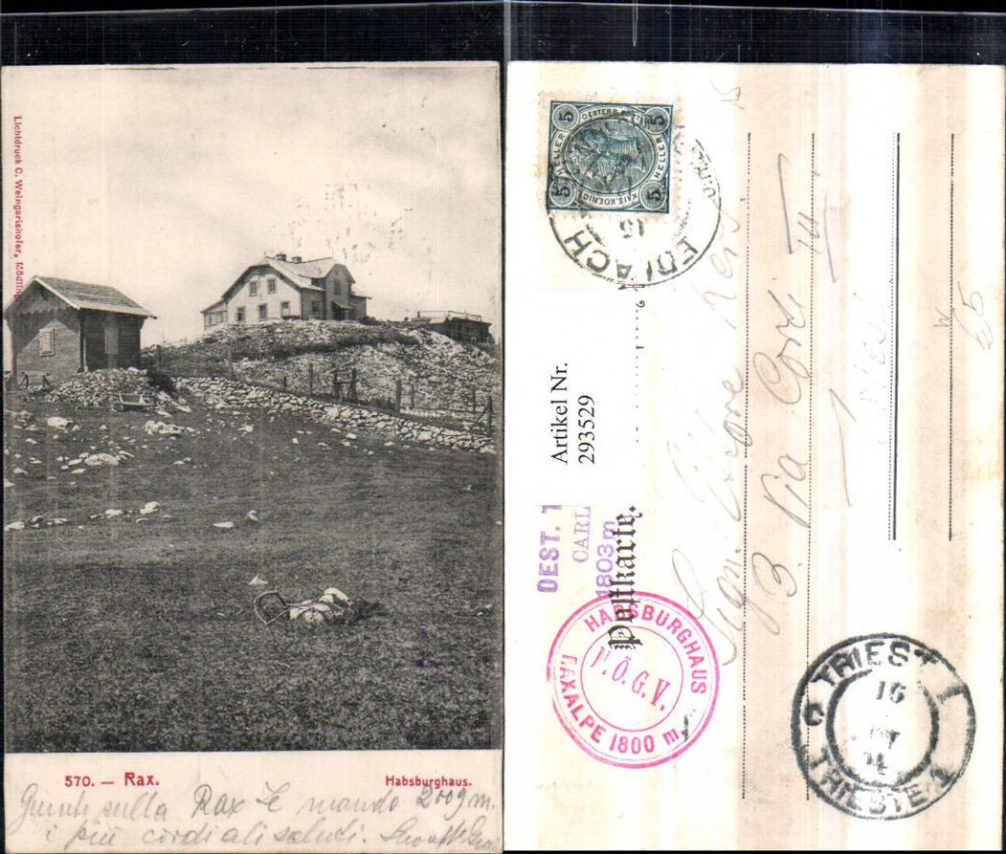 293529,Rax Habsburghaus Berghütte b. Naßwald Schwarzau