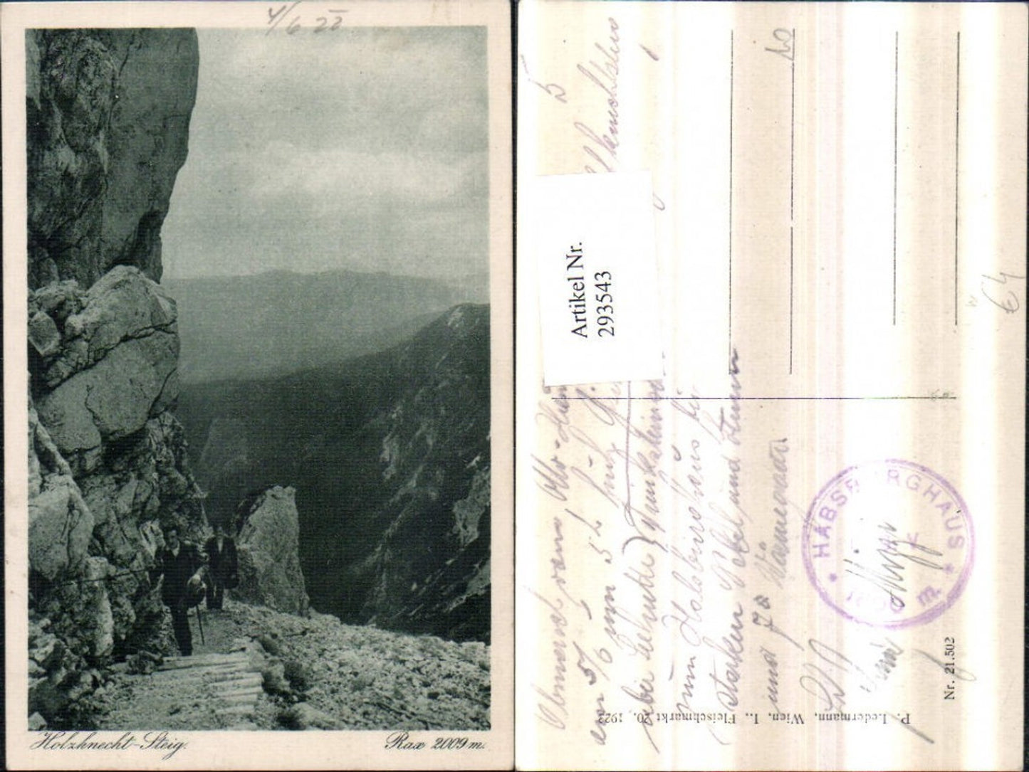 293543,Rax Holzknecht-Steig Bergkulisse b. Reichenau Bergsteiger