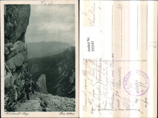 293543,Rax Holzknecht-Steig Bergkulisse b. Reichenau Bergsteiger